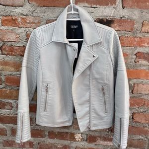 Nwt top shop faux leather motorcycle jacket size 4